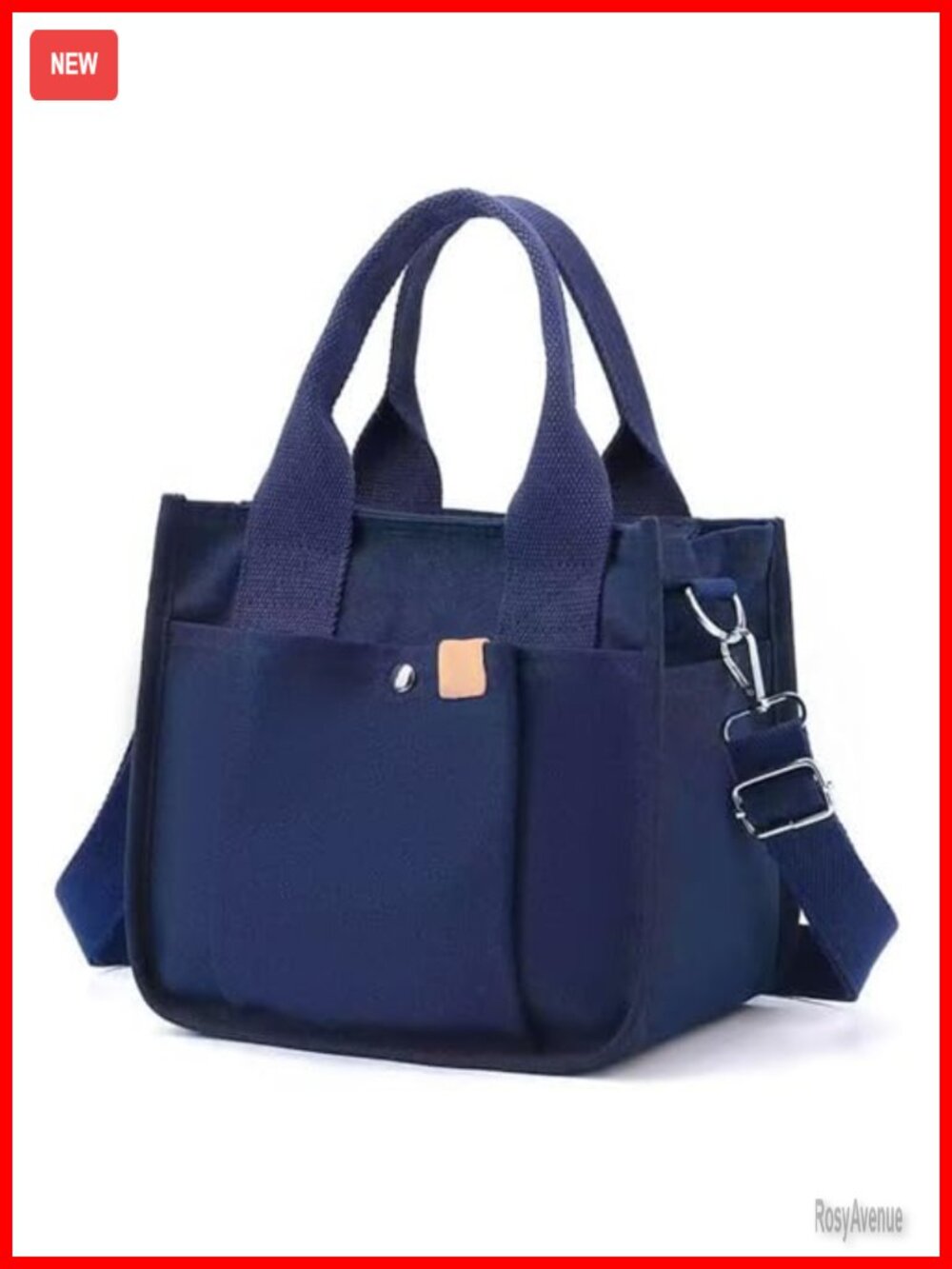 Small Canvas Tote Bag with Zipper Crossbody Satchel Purse for Women